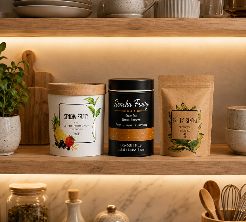 Fruity Sencha Leo Tea – liściasta zielona herbata z ananasem i liofilizowanymi owocami